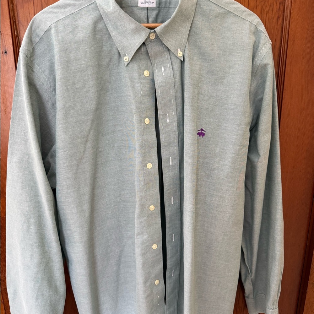 Brooks Brothers Light Green Button-Down Shirt